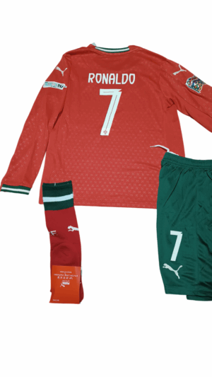 KIT PACK CAJA REGALO NIÑOS PORTUGAL MANGA LARGA RONALDO TITULAR 25 26